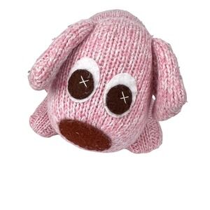Red Rufus Handmade SockDog Ireland Pink Knitted Dog Plush Toy